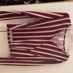Striped longsleeve crop top